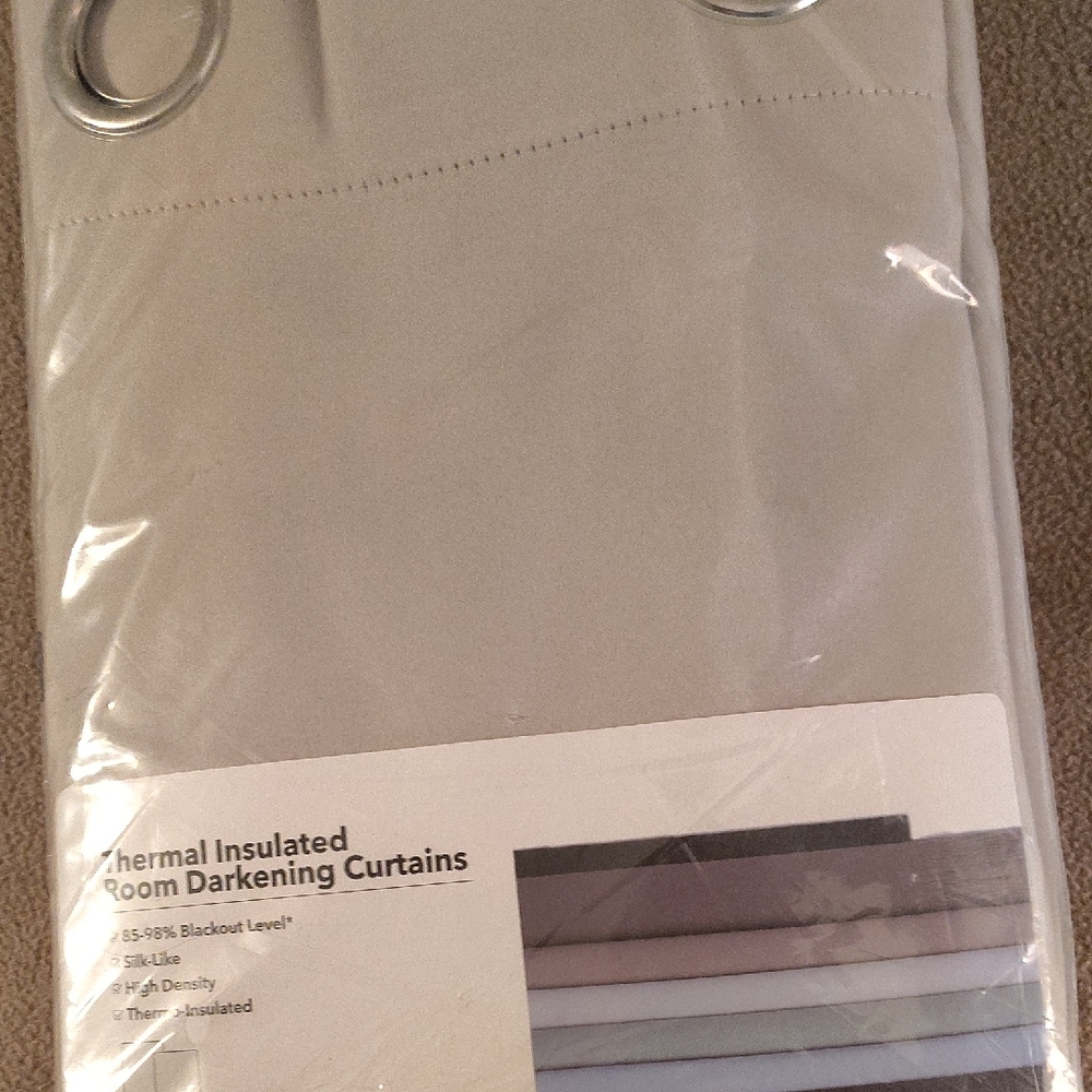 Thermal Insulated Room Darkening Curtains - Gray